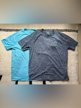 Under Armour Men’s Short Sleeve Tech Tee Duo - Teal & Heather Navy